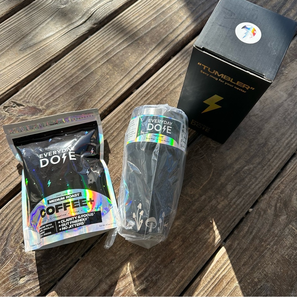 Black Tumbler and Coffee Set